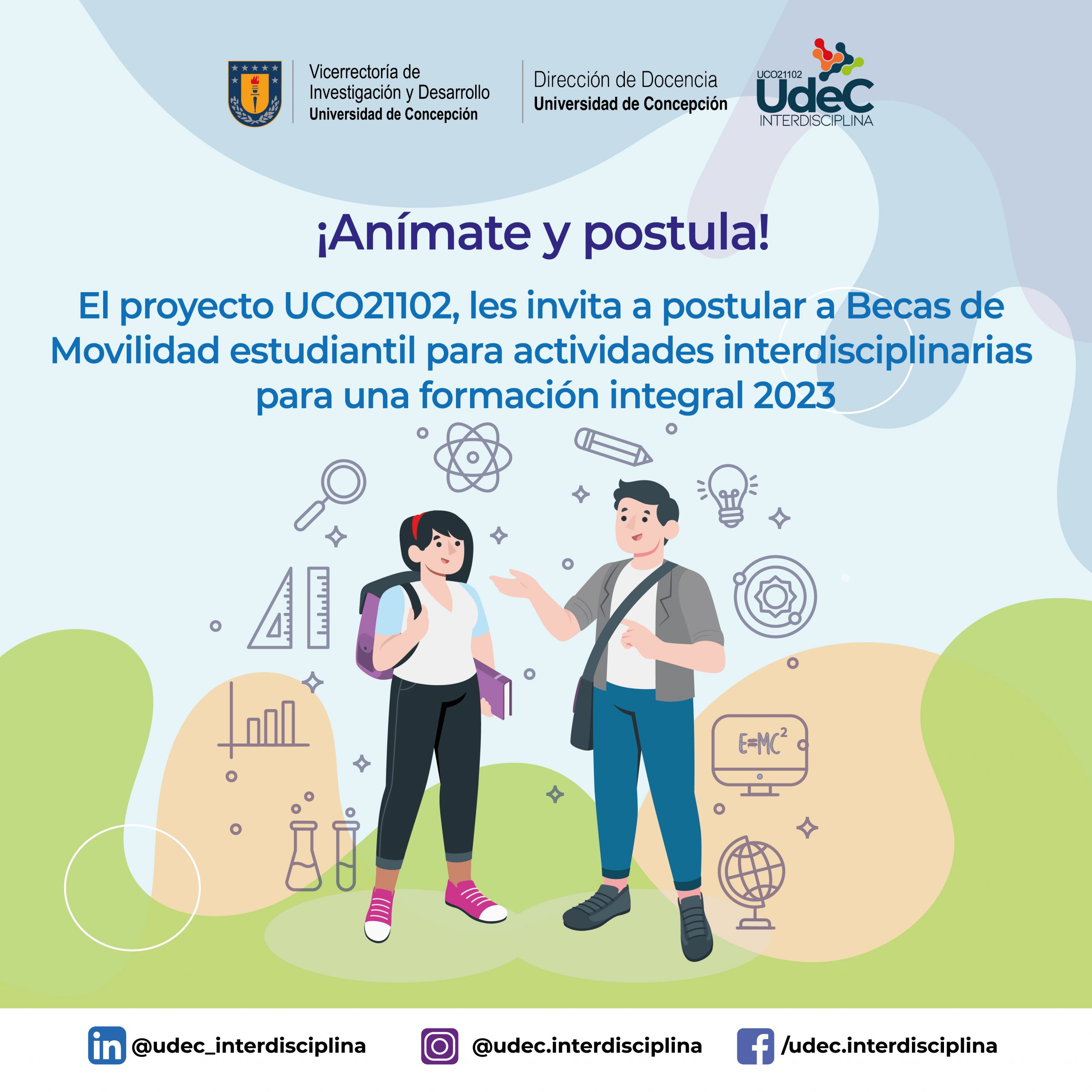 Proyecto UCO21102 interdisciplina invita a postular a Becas de Movilidad Estudiantil para actividades interdisciplinarias